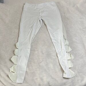 Victoria's Secret White Leggings with Mesh Detail